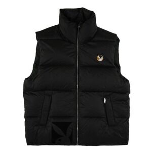 Big Bunny Playboy Down Puffer Flight Vest Men's Size Medium Black Vintage